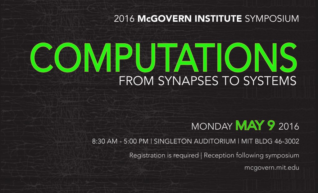 2016 McGovern Institute Spring Symposium - MIT McGovern Institute