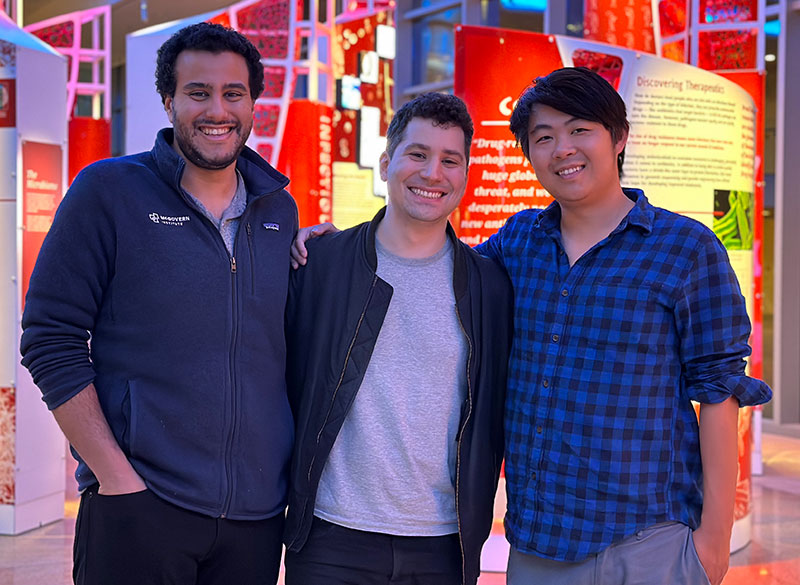 Omar Abudayyeh, Jonathan Gootenberg and Fei Chen at the Broad Institute