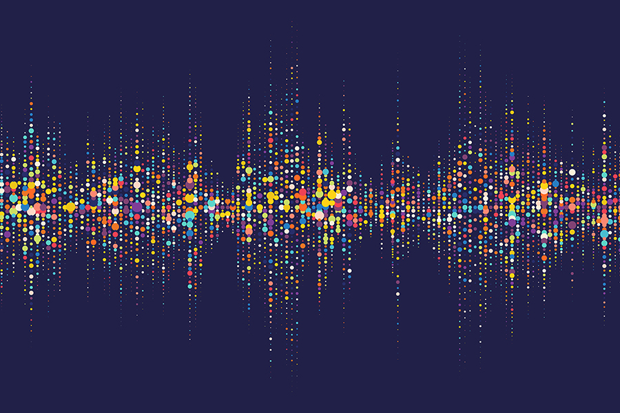 Sound wave abstract